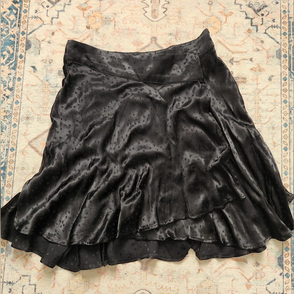 Free People Mini Skirt, Size 4, Black